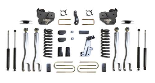 MaxTrac Suspension - K947341LA | MaxTrac Suspension 4 Inch Lift Kit With 4 Links & MaxTrac Shocks For Air Ride Ram 3500 4WD (2013-2018) | Diesel