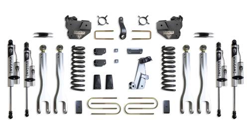 MaxTrac Suspension - K947341VRLA | MaxTrac Suspension 4 Inch Lift Kit With 4 Links & Vulcan Reservoir Shocks For Air Ride Ram 3500 4WD (2013-2018) | Diesel