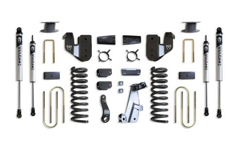 MaxTrac Suspension - K947363VA | MaxTrac Suspension 6 Inch Lift Kit With Radius Arm Bracket & Vulcan Shocks For Air Ride Ram 3500 4WD (2013-2018) | Diesel