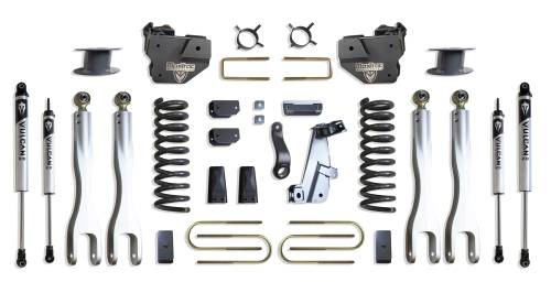 MaxTrac Suspension - K947363VLA | MaxTrac Suspension 6 Inch Lift Kit With 4 Link & Vulcan Shocks For Air Ride Ram 3500 4WD (2013-2018) | Diesel