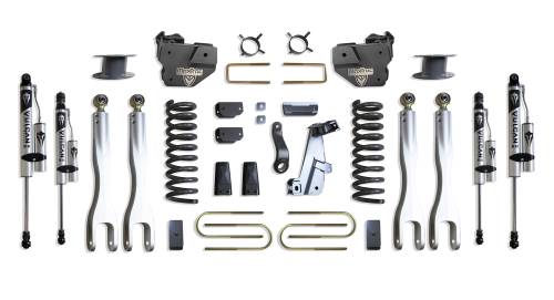 MaxTrac Suspension - K947363VRLA | MaxTrac Suspension 6 Inch Lift Kit With 4 Link & Vulcan Reservoir Shocks For Air Ride Ram 3500 4WD (2013-2018) | Diesel