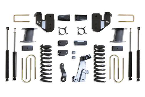 MaxTrac Suspension - K947385A | MaxTrac Suspension 8 Inch Lift Kit With Radius Arm Brackets & MaxTrac Shocks For Air Ride Ram 3500 4WD (2013-2018) | Diesel