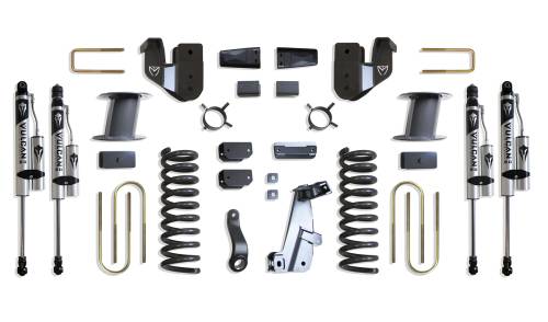 MaxTrac Suspension - K947385VRA | MaxTrac Suspension 8 Inch Lift Kit With Radius Arm Brackets & Vulcan Reservoir Shocks For Air Ride Ram 3500 4WD (2013-2018) | Diesel