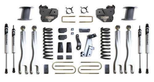 MaxTrac Suspension - K947385VLA | MaxTrac Suspension 8 Inch Lift Kit With 4 Links & Vulcan Shocks For Air Ride Ram 3500 4WD (2013-2018) | Diesel