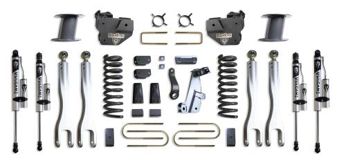 MaxTrac Suspension - K947385VRLA | MaxTrac Suspension 8 Inch Lift Kit With 4 Links & Vulcan Reservoir Shocks For Air Ride Ram 3500 4WD (2013-2018) | Diesel