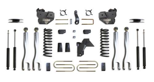 MaxTrac Suspension - K947541LA | MaxTrac Suspension 4 Inch Lift Kit With 4 Links & MaxTrac Shocks For Air Ride Ram 3500 4WD (2019-2024) | Diesel