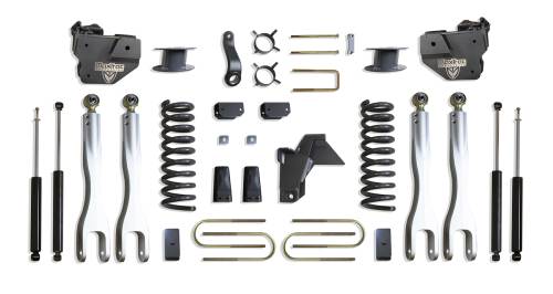 MaxTrac Suspension - K947563LA | MaxTrac Suspension 6 Inch Lift Kit With 4 Links & MaxTrac Shocks For Air Ride Ram 3500 4WD (2019-2024) | Diesel