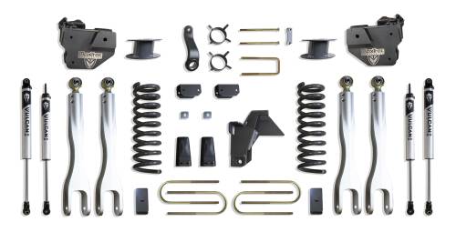 MaxTrac Suspension - K947563VLA | MaxTrac Suspension 6 Inch Lift Kit With 4 Links & Vulcan Shocks For Air Ride Ram 3500 4WD (2019-2024) | Diesel