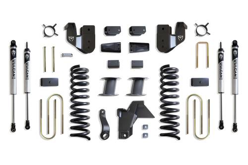 MaxTrac Suspension - K947585VA | MaxTrac Suspension 8 Inch Lift Kit With Radius Arm Brackets & Vulcan Shocks For Air Ride Ram 3500 4WD (2019-2024) | Diesel