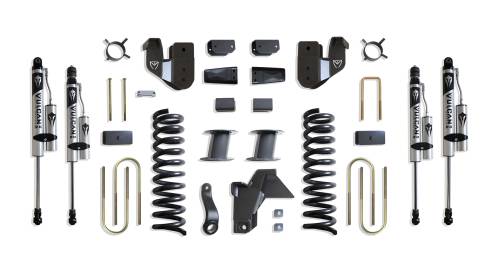 MaxTrac Suspension - K947585VRA | MaxTrac Suspension 8 Inch Lift Kit With Radius Arm Brackets & Vulcan Reservoir Shocks For Air Ride Ram 3500 4WD (2019-2024) | Diesel