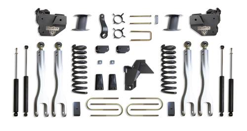 MaxTrac Suspension - K947585LA | MaxTrac Suspension 8 Inch Lift Kit With 4 Links & MaxTrac Shocks For Air Ride Ram 3500 4WD (2019-2024) | Diesel