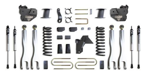 MaxTrac Suspension - K947585VLA | MaxTrac Suspension 8 Inch Lift Kit With 4 Links & Vulcan Shocks For Air Ride Ram 3500 4WD (2019-2024) | Diesel