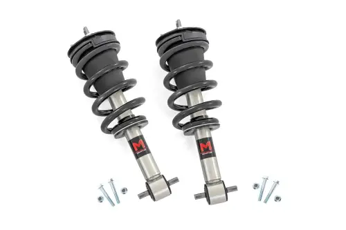 Rough Country - 502096 | Rough Country M1 Adjustable Monotube Leveling Strut Pair For Chevrolet Suburban/ Tahoe (2007-2020) / GMC Yukon/Yukon XL 1500 (2015-2020) | 0-2 Inch