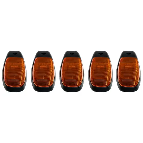 Recon Truck Accessories - 264346AM | Recon 5 Piece Cab Roof Light Set LED Amber Lens in Amber (2019-2024 Ram 2500, 3500 | Replaces OEM factory installed cab roof lights)