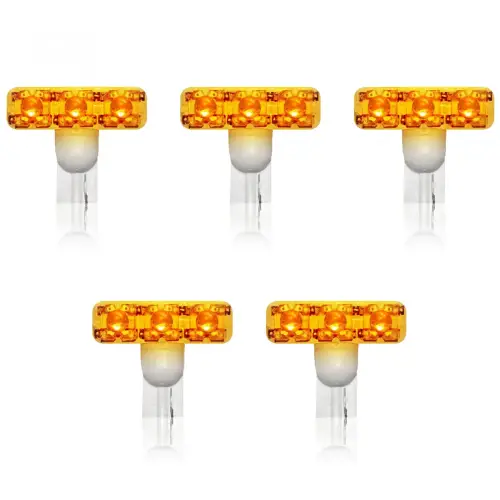 Recon Truck Accessories - 264180AMX |Recon  1-Watt 5 Cab Light Bulbs LED in Amber - 5 Piece Kit (1999-2016 F250, F350 Super Duty)