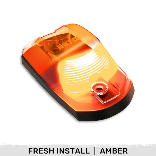 Recon Truck Accessories - 264342AMHPAMX | Recon 1 Piece Single Amber Cab Roof Light 2-Way Front & Rear Facing Ultra High-Power Amber LEDs (2017-2024 F250, F350 Super Duty)