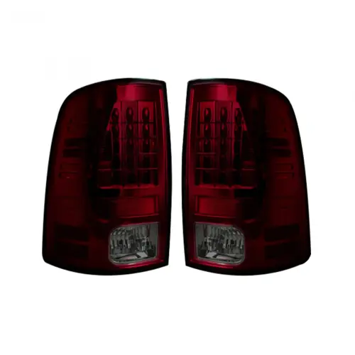 Recon Truck Accessories - 264169RBK | Recon (Replaces OEM Halogen ONLY) Tail Lights LED in Dark Red Smoked (2009-2023 Ram 1500 Classic | 2010-2018 Ram 2500, 3500)