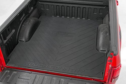 Rough Country - RCM676 | Rough Country Bed Mat With RC Logo (2009-2018 Ram 1500 2WD/4WD | 2010-2024 Ram 2500, 3500 2WD/4WD | 6'4" Bed)