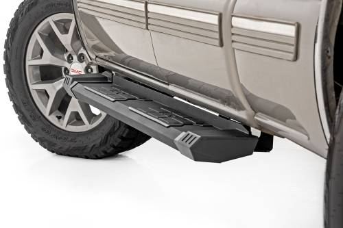 Rough Country - SRB990677A | Rough Country HD2 Aluminum Running Boards (1999-2006 Silverado, Sierra 1500 2WD/4WD | Ext Cab)