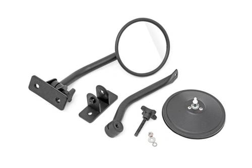 Rough Country - 10519A | Rough Country Round Trail Mirror | Jeep Wrangler JK/Wrangler Unlimited  (2007-2018)