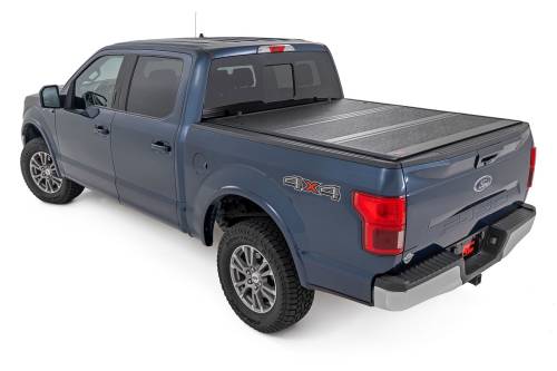 Rough Country - 47220550B | Rough Country Hard Low Profile Bed Cover (2015-2020 F150 Pickup 2WD/4WD | 5'7" Bed)