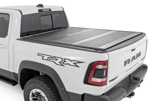 Rough Country - 47320550B | Rough Country Hard Low Profile Bed Cover (2019-2025 Ram 1500 2WD/4WD | 5'7" Bed)