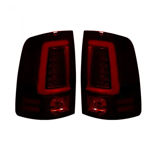 Recon Truck Accessories - 264369RBK | Recon (Replaces OEM Halogen) Tail Lights OLED in Dark Red Smoked (2009-2023 Ram 1500 Classic | 2010-2018 Ram 2500, 3500)