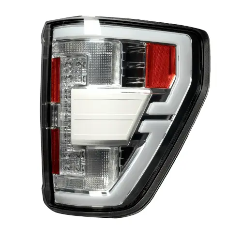 Recon Truck Accessories - 264568CL | Recon (Replaces OEM HALOGEN w/ Blind Spot Warning System aka BLIS) Start-Up Light Sequence OLED TAIL LIGHTS in Clear (2021-2023 F150 & Raptor)