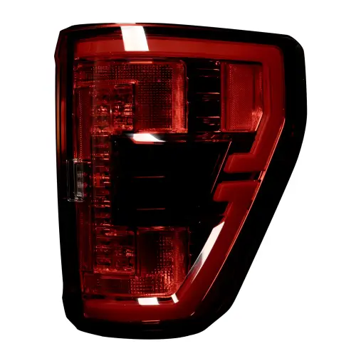 Recon Truck Accessories - 264568LEDRD | Recon (Replaces OEM LED w/ Blind Spot Warning System aka BLIS) OLED TAIL LIGHTS in Red Lens (2021-2023 F150 & Raptor)