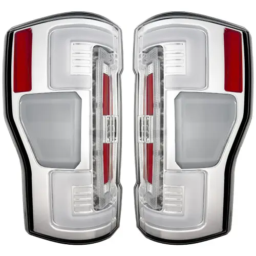 Recon Truck Accessories - 264399CL | Recon (Replaces OEM Halogen) Tail Lights OLED in Clear (2020-2022 F250, F350 Super Duty)