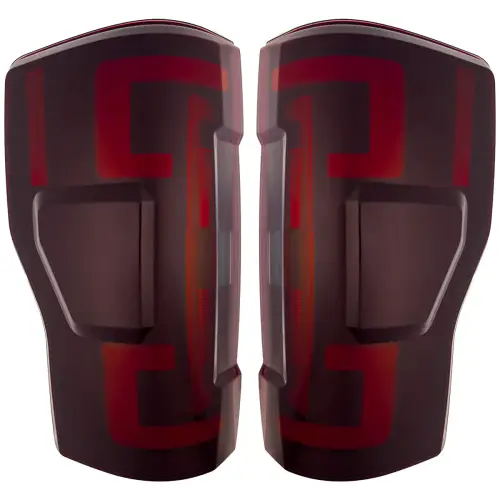 Recon Truck Accessories - 264399LEDRBK | Recon (Replaces OEM LED) Tail Lights OLED in Dark Red Smoked (2020-2022 F250, F350 Super Duty)