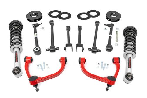 Rough Country - 40231RED | Rough Country 3 Inch Lift Kit with Premium N3 Struts / NO Rear Shocks (2018-2024 Expedition 4WD)