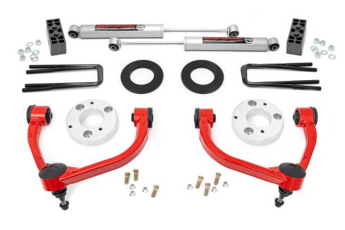 Rough Country - 51013RED | Rough Country 3 Inch Lift Kit with Strut Spacers / Premium N3 Rear Shocks (2009-2013 F150 4WD)