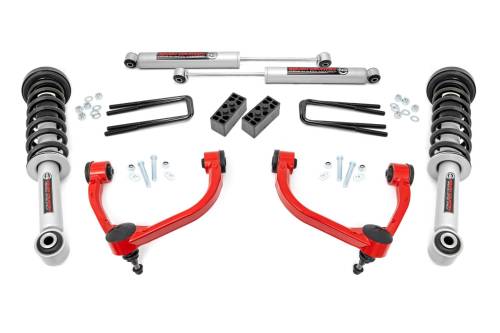 Rough Country - 54431RED | Rough Country 3 Inch Lift Kit with Premium N3 Struts / Rear Shocks (2009-2013 F150 4WD)