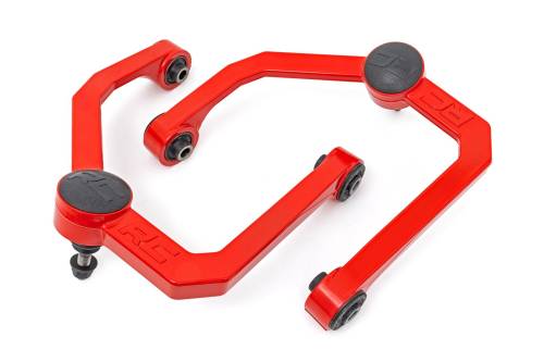 Rough Country - 83401ARED | Rough Country Forged Upper Control Arms For Nissan Titan (2004-2024) | With 2-3 Inch Lift, Red Finish