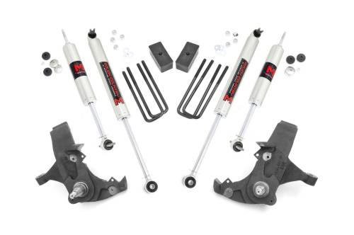 Rough Country - 24140 | Rough Country 4 Inch Suspension Lift Kit with M1 Monotube Shocks (1988-1998 C1500 Pickup 2WD)