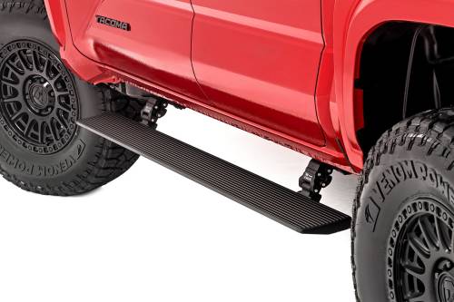 Rough Country - PSR652024A | Rough Country Power Retractable Running Boards With LED Lights (2024 Tacoma 2WD/4WD | Double Cab)