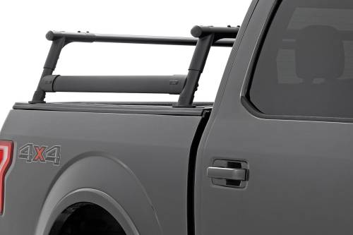 Rough Country - 10407 | Rough Country Half Height Aluminum Bed Rack (2015-2024 F150 Pickup 2WD/4WD)