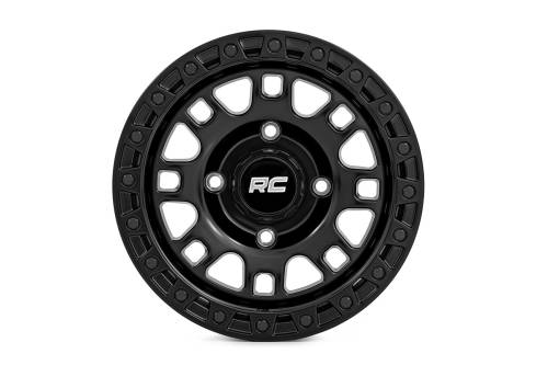 Rough Country - 82140730 | Rough Country 82 Series Wheel | One-Piece | Semi Gloss Black | 14x7 | 4x156 | +10mm