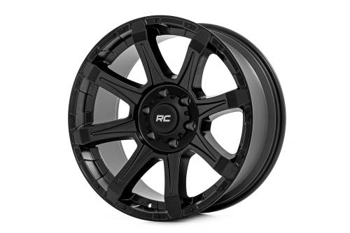 Rough Country - 81201806 | Rough Country 81 Series Wheel | One-Piece | Semi Gloss Black | 20x10 | 8x180 | -19mm