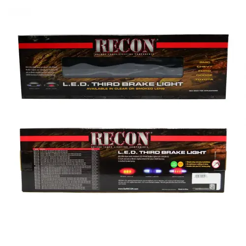 Recon Truck Accessories - 264119CL | Recon LED 3rd Brake Light Kit Red LED in Clear (2005-2009 Mustang)