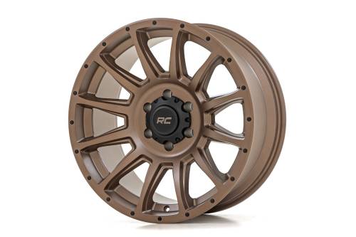 Rough Country - 90201811 | Rough Country 90 Series Wheel | One-Piece / Bronze / 20x10 / 8x170 / -19mm