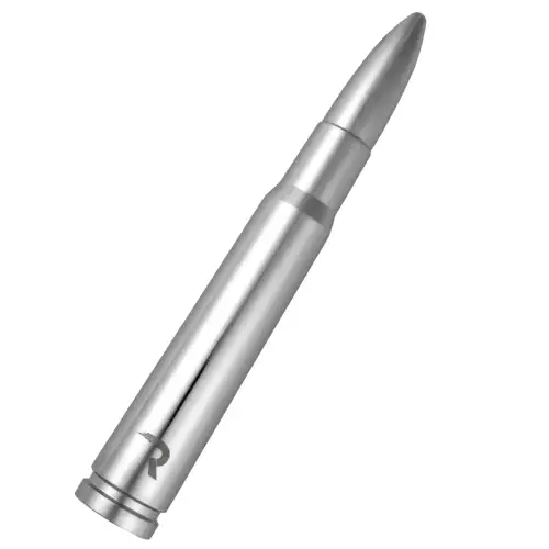 Recon Truck Accessories - 264ANT50CH | Recon .50 Cal Bullet Antenna (Fits OEM Factory Threaded Antenna) in Chrome