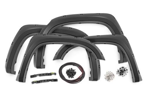 Rough Country - F-T11411A-1H5 | Rough Country Pocket Fender Flares For Toyota Tundra 2/4WD (2014-2021) | Cement