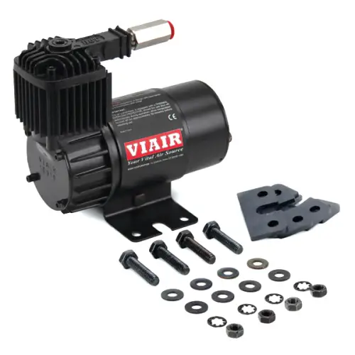 VIAIR - 10019 | VIAIR 100C Air Compressor 12 Volt In Stealth Black With Omega Bracket | 130 PSI, Max Air Tank Size 1.0 Gallon