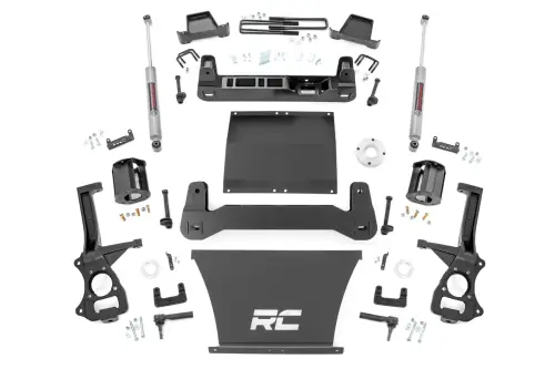 Rough Country - 23830 | Rough Country 6 Inch Lift Kit For Chevrolet Silverado 1500 2WD (2019-2024) | Front Spacers, Rear M1 Shocks