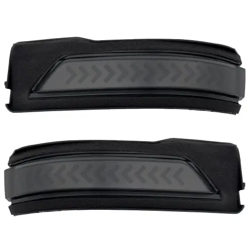 Recon Truck Accessories - 264246WHBKS | Recon Side Mirror Lenses Scanning LED Turn Signals White LED in Smoked (2019-2024 Ram 1500)