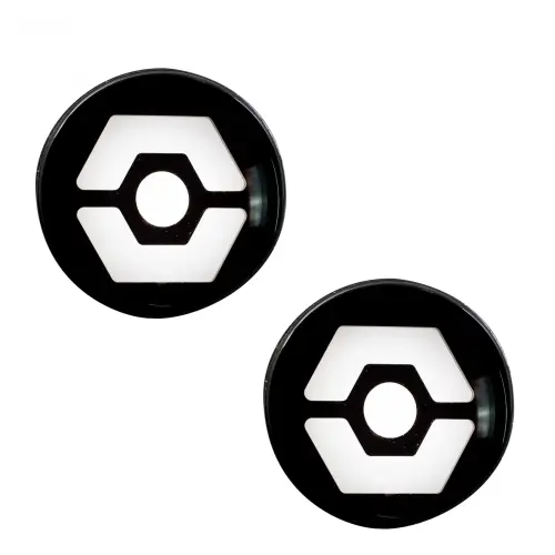 Recon Truck Accessories - 264334WHBK | Recon Round Front Turn Signal Lenses with White Hexagon Shaped OLED Design in Smoked (2007-2018 Wrangler JK)