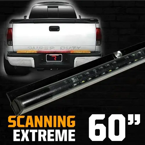 Recon Truck Accessories - 26416X | Recon 60" Extreme Tailgate Bar LED Scanning Turn Signals, Brake & Reverse Lights