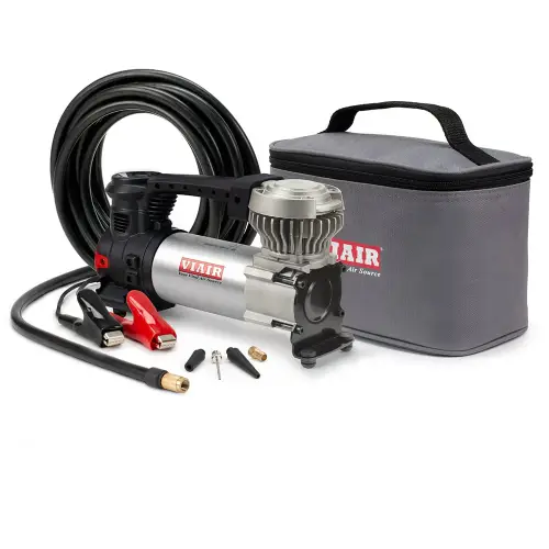 VIAIR - 00089 | VIAIR 89P RVS Portable Compressor / Tire Inflator With Twist-on Chuck | 120 PSI, 12 Volt Power Battery Clamps, For Class B Tires